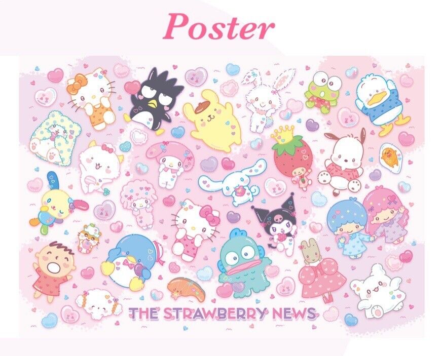 Sanrio Magazine Strawberry News May 2024 with Cute Can Badges #4 ♡