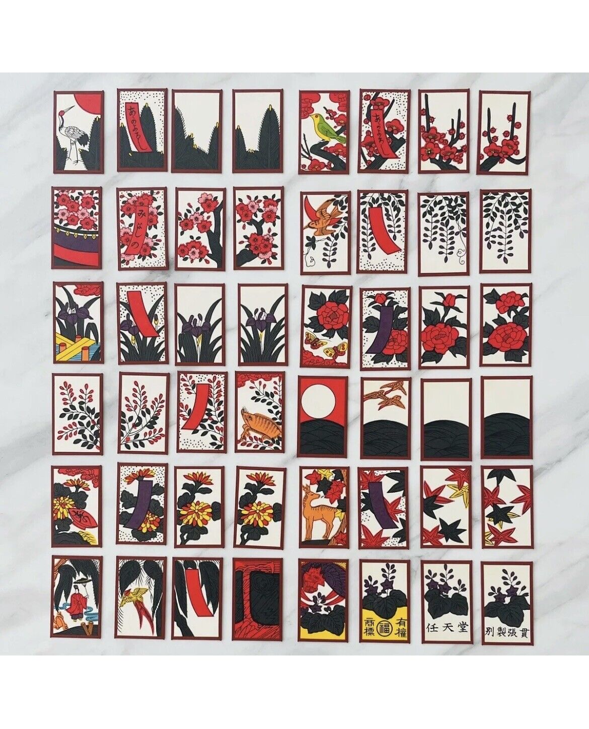 Nintendo Hanafuda Miyakonohana 都の花 Japanese Playing Cards Flower Cards Red New