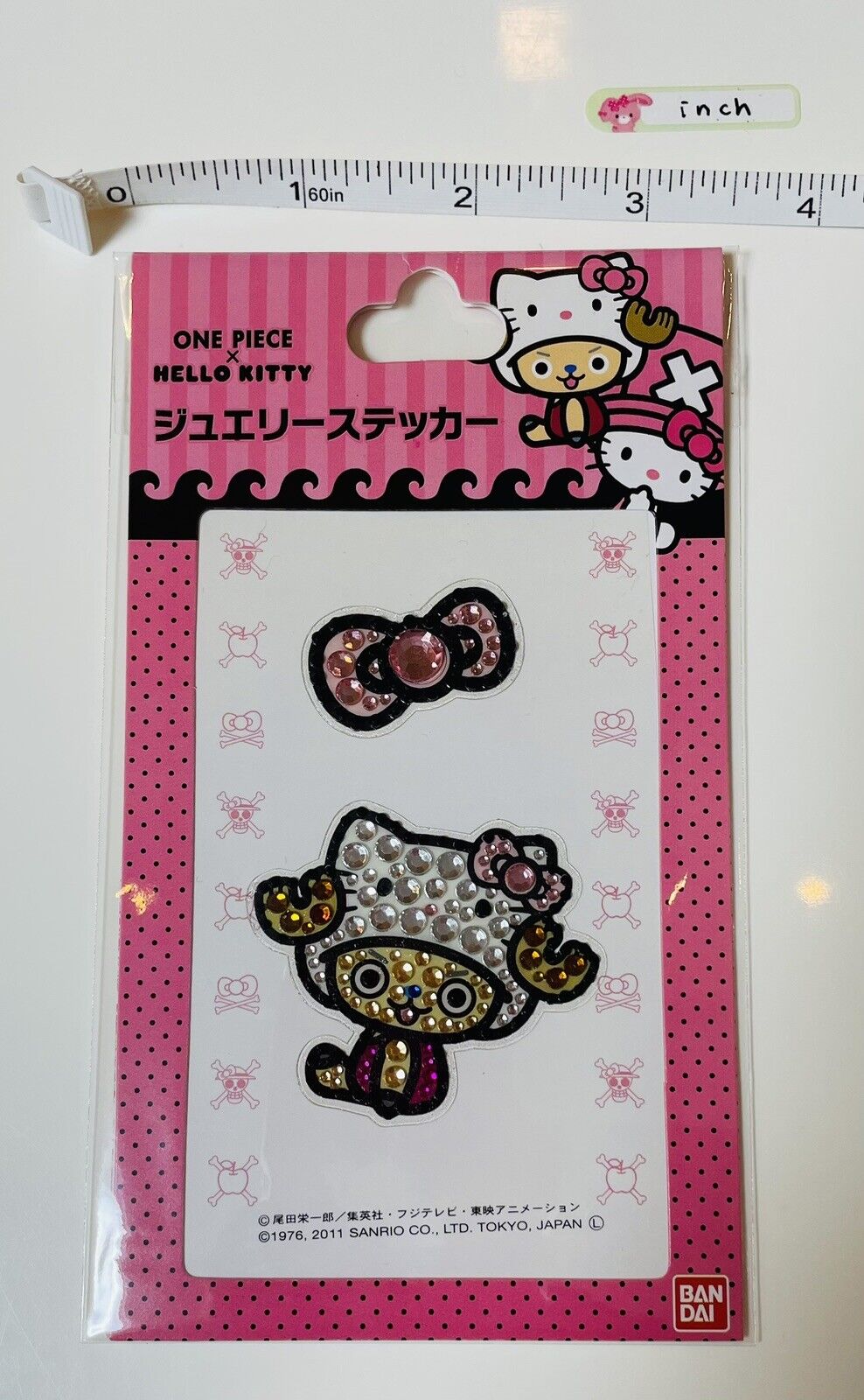 One Piece and Hello Kitty stickers 2011/Very Rare☆/Jewelry sticker/Japan