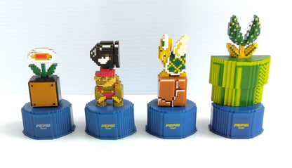 PEPSI Super Mario Bros. Dot Bottle Cap set of 4③