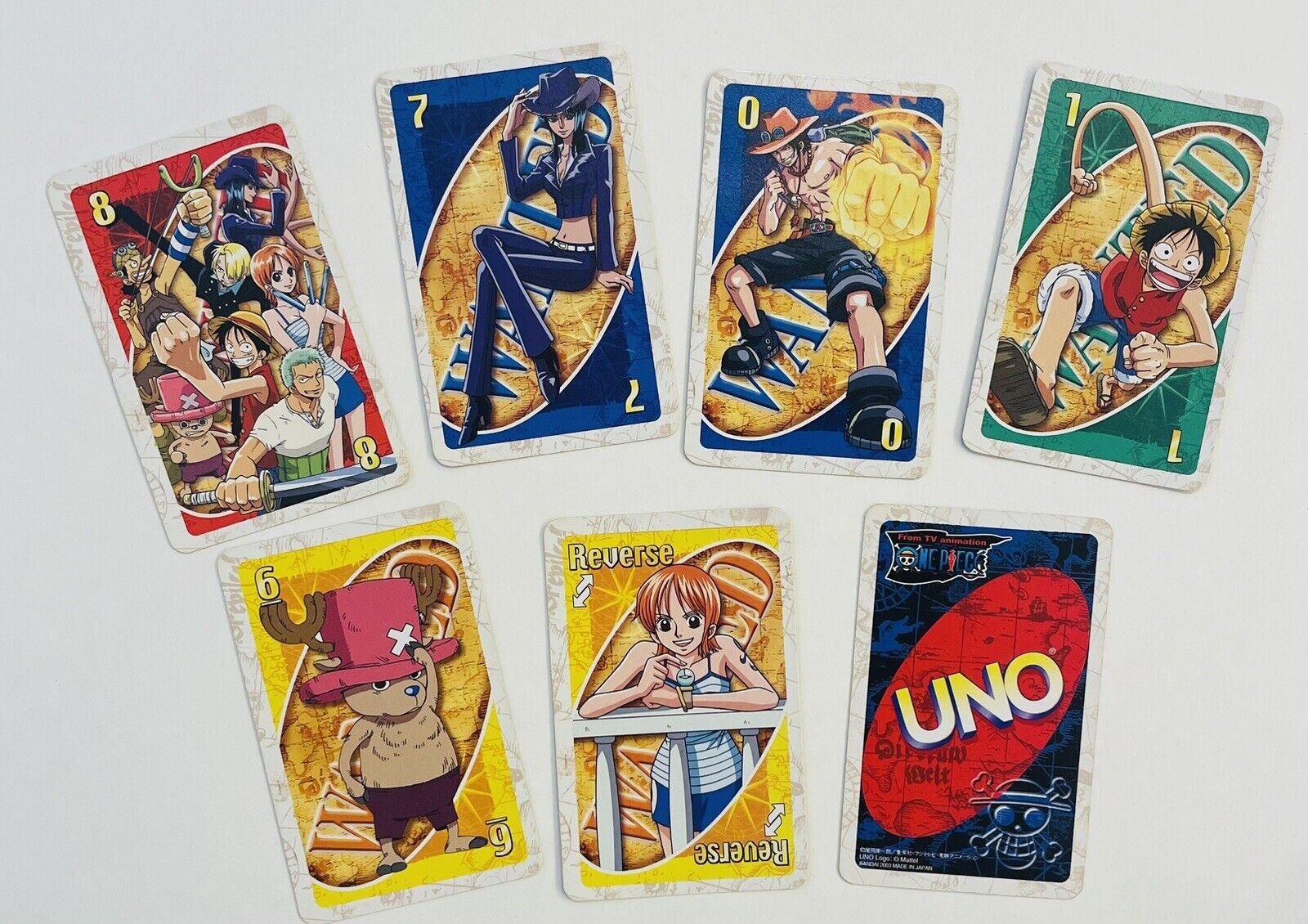 ONE PIECE UNO Cards. First Edition.Very Rare2003. Maymin Japan ONE PIECE UNO Cards. First Edition.Very Rare2003. Maymin Japan