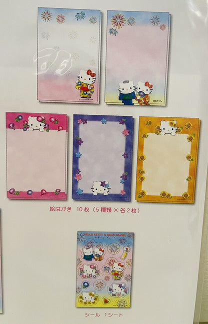 Hello Kitty letter set.10 postcards,Sticker sheet and file folder.2012,Rare☆