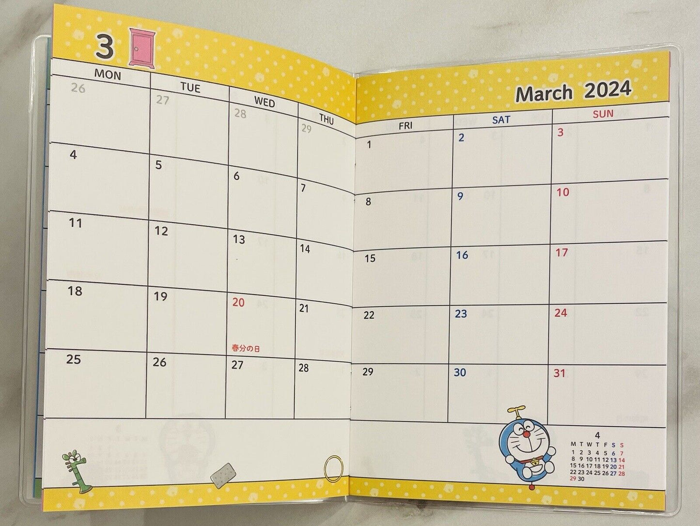 Doraemon Schedule Planner,Datebook 2024,Japanese Edition.new!