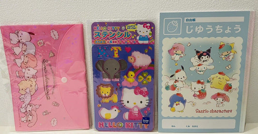 Sanrio notebook,bag,Hello Kitty stencil,from Japan, cute♡Rare⭐︎