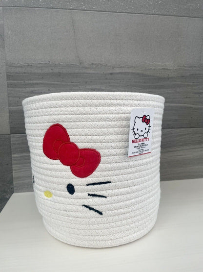 Sanrio Hello Kitty Basket Big Size Storage Basket or Garbage Box from Japan