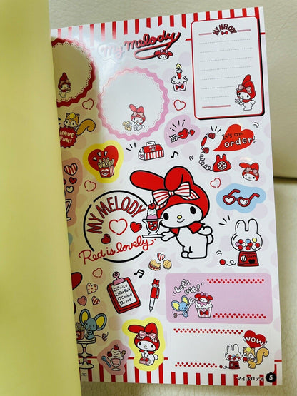 Sanrio Sticker Book 22 sheets of stickers. Sanrio popular characters from Japan