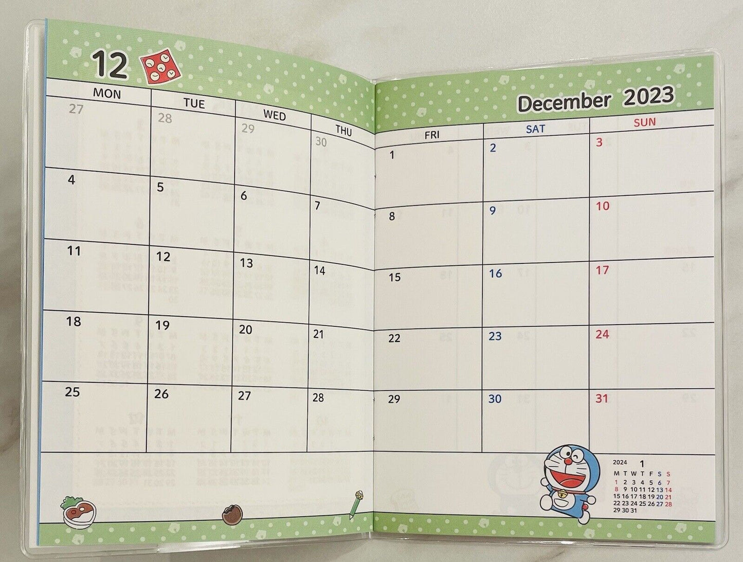 Doraemon Schedule Planner,Datebook 2024,Japanese Edition.new!