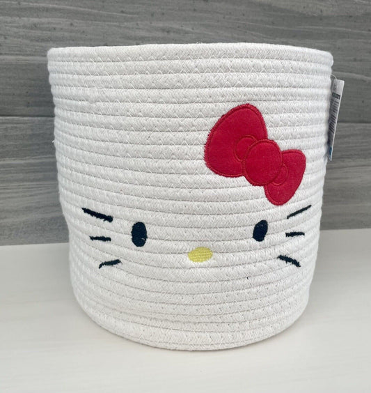 Sanrio Hello Kitty Basket Big Size Storage Basket or Garbage Box from Japan