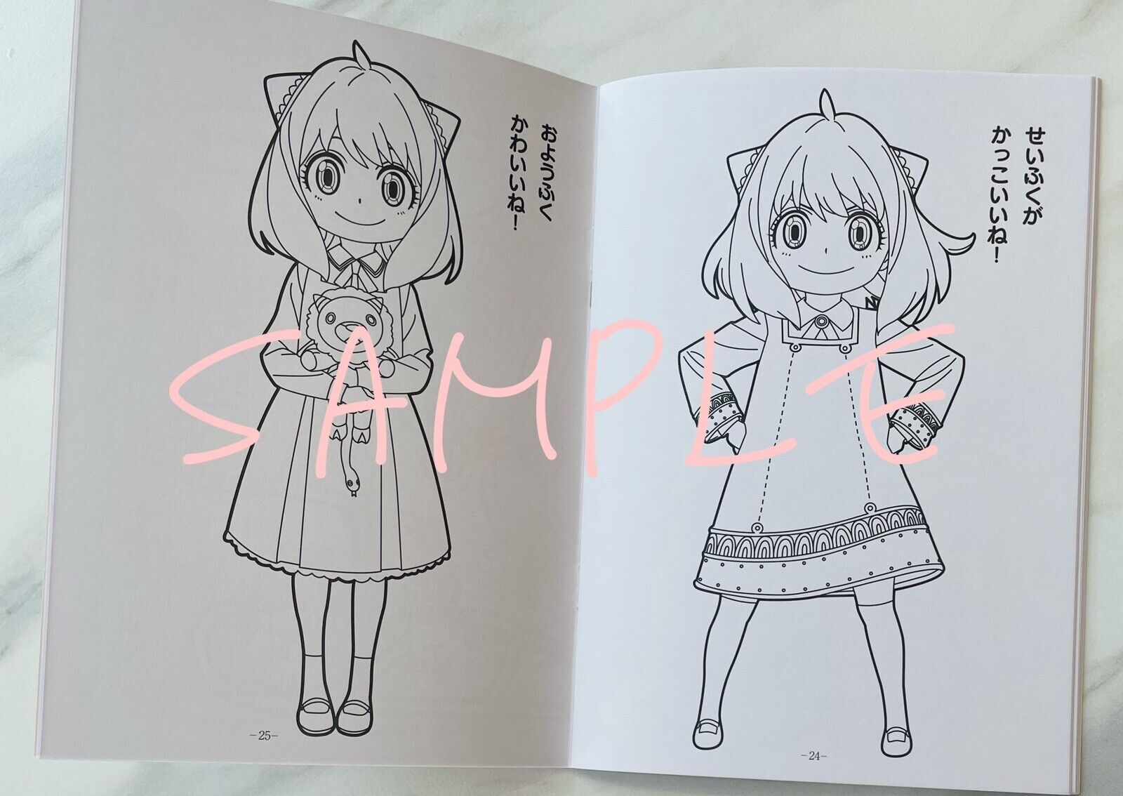 Spy×Family Coloring Book and sticker sheet,from Japan,by Showa Note