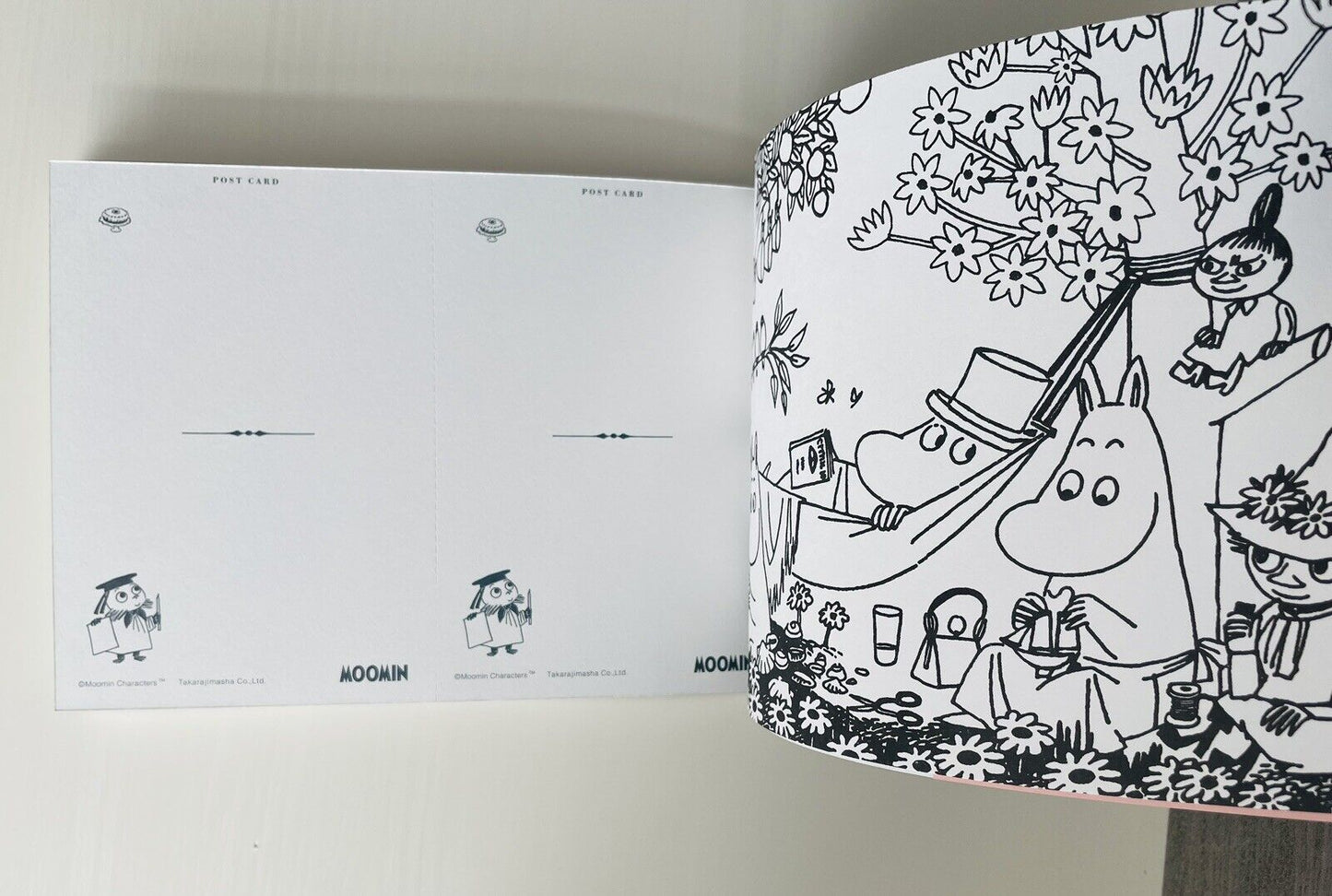 Moomin Postcard Book Coloring Book Japanese Edition