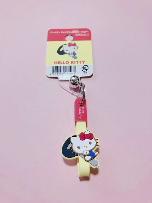 Hello Kitty Charm Strap Key Ring with Small Bell New Japan Limited