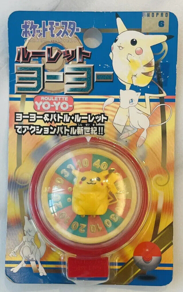 Vintage Pokemon Roulette YO-YO Pikachu Very Rare unused for playing.