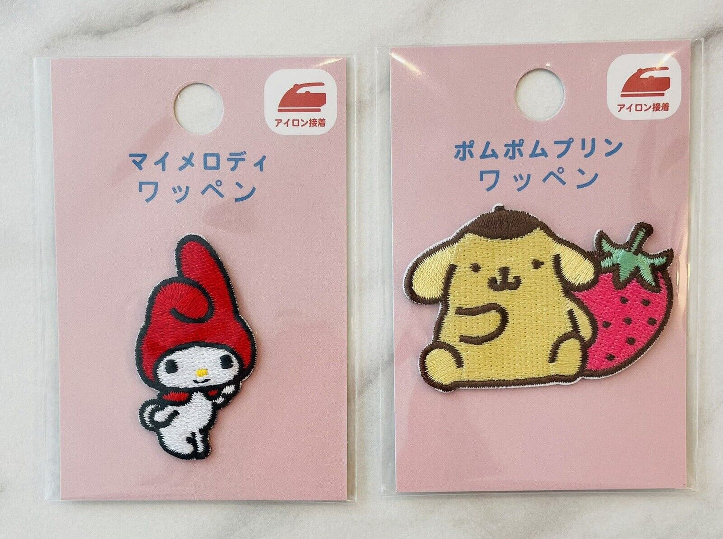 My Melody and Pompompurin Iron on Patch,New,Japan Limited