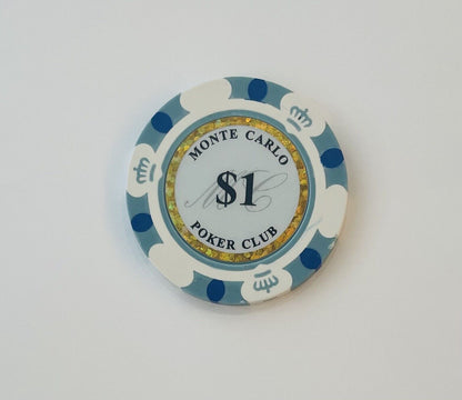 Monte Carlo Poker Chips 14Gram SAMPLE Set 10 Chips New