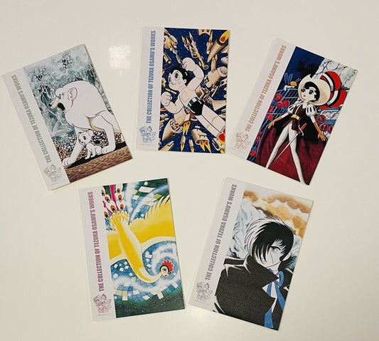 Osamu Tezuka postcards,Astro boy,Black Jack,Phoenix,etc.with 50 Yen Post Stamps