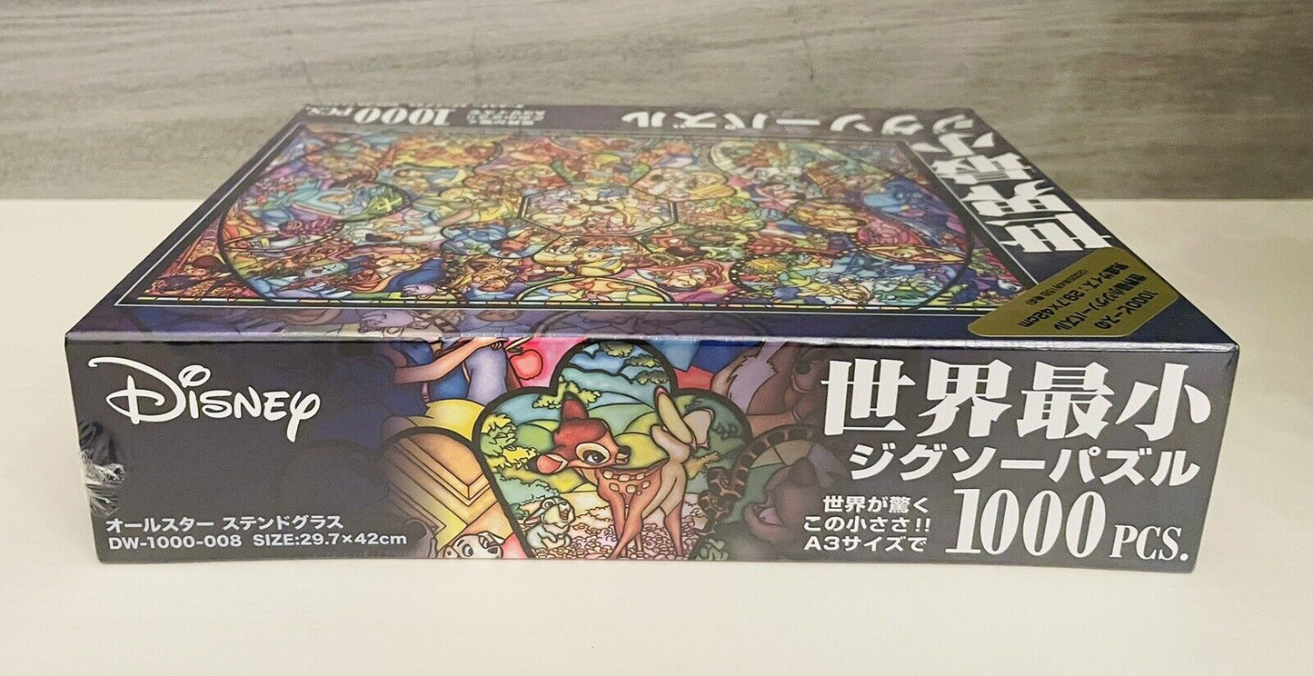 Disney Stained Glass Jigsaw Puzzle 1000 Pieces,All Stars,World's Smallest New