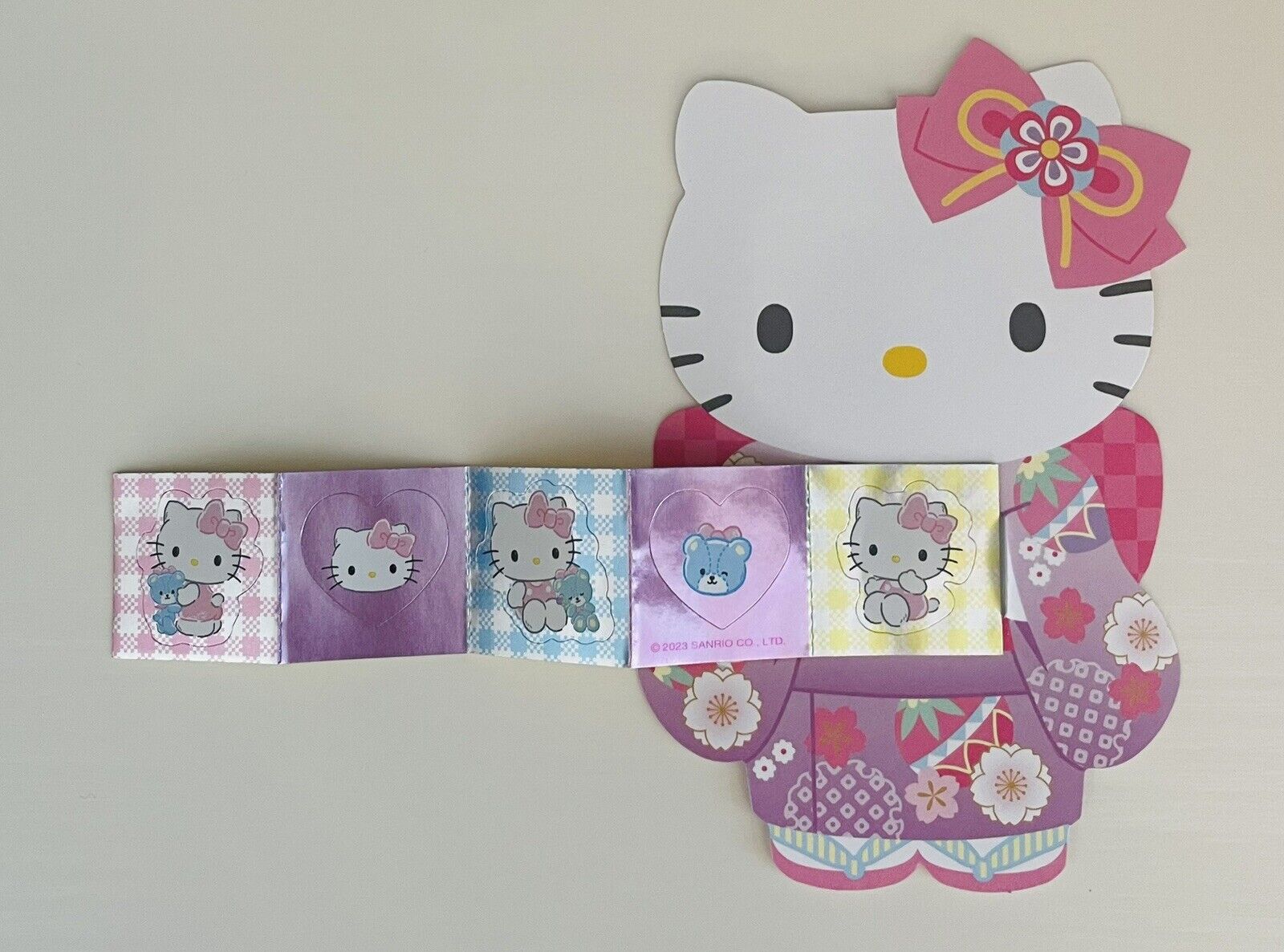 Hello Kitty and My Melody Envelope,Pochi bag,with stickers