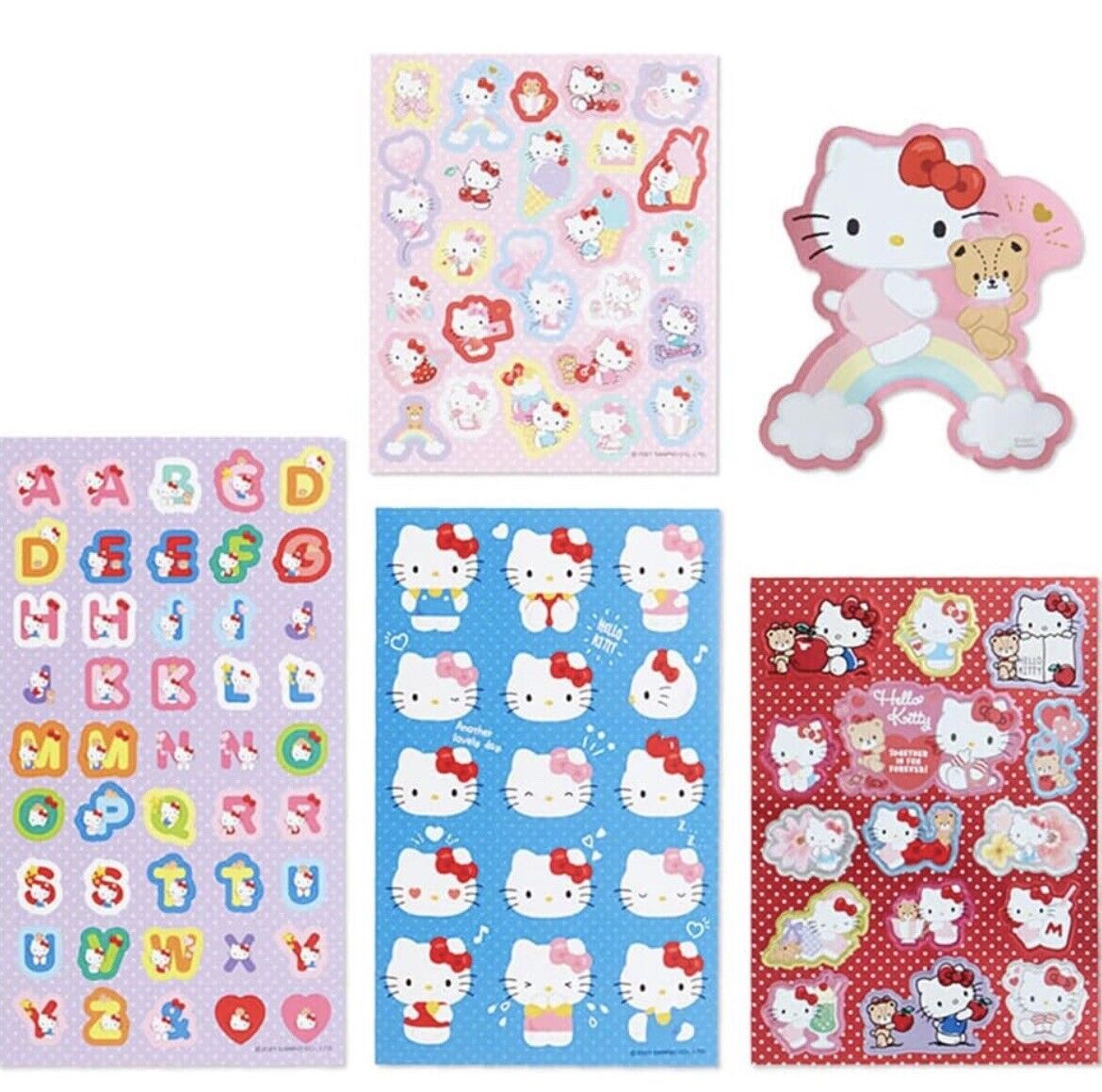 Hello Kitty Stickers 201 pieces,8 sheets.new.made In Japan