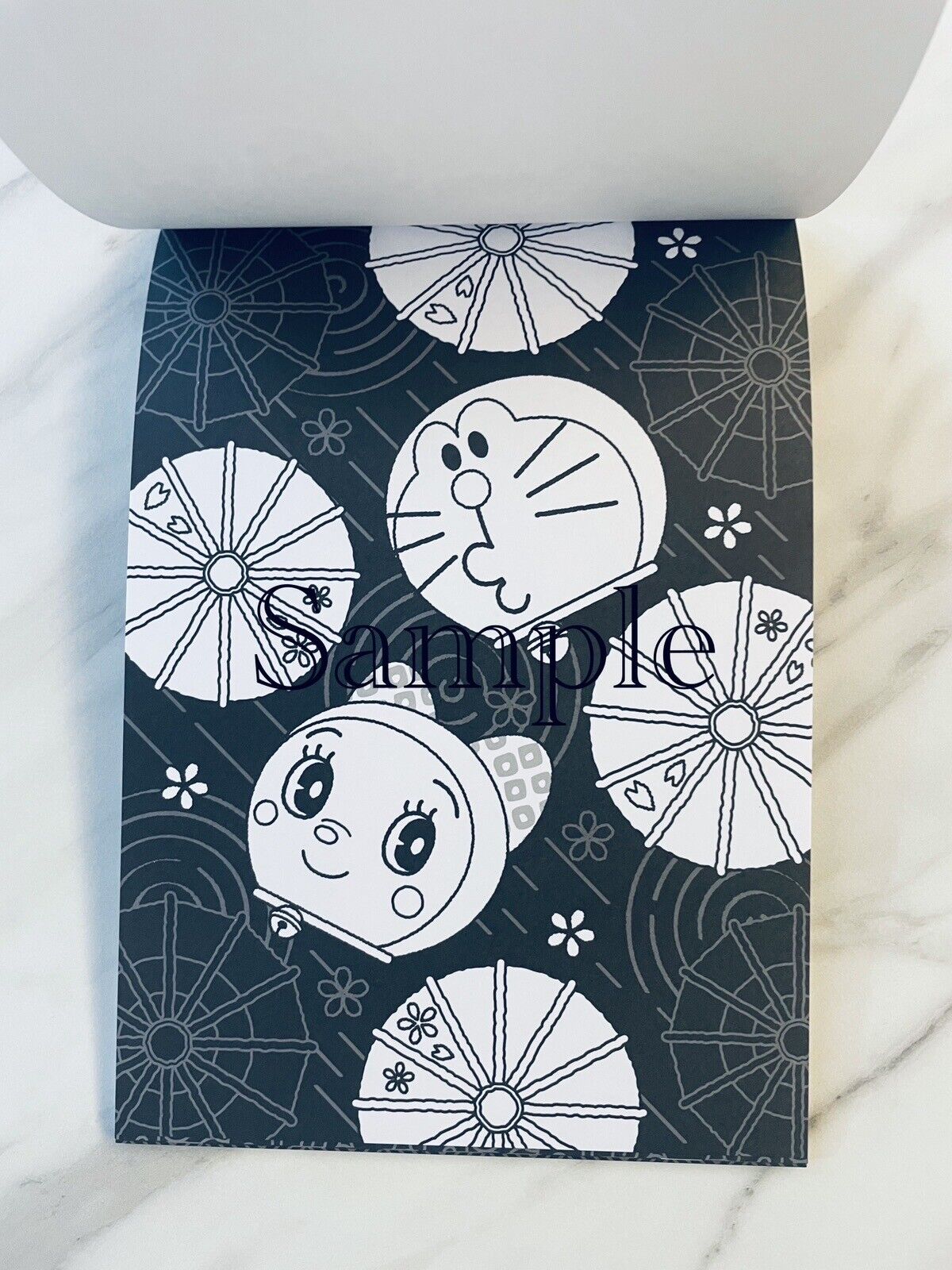 Doraemon Black Coloring Book Black Art Nurie Japanese Edition New