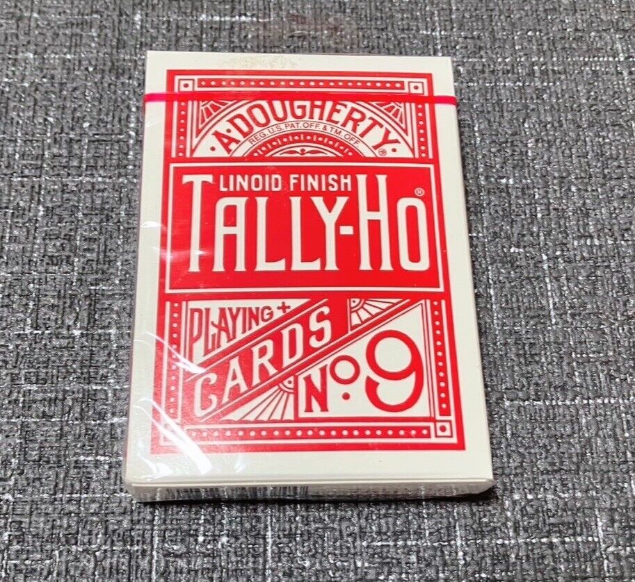 TALLY HO #9 Playing Cards Deck Original Circle Back Red