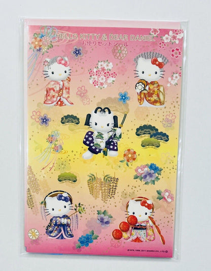 Hello Kitty letter set 10 postcards Sticker sheet and file folder 2011 Rare☆