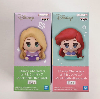 Disney Princess Ariel and Rapunzel Figure Set by BANDAI Japan