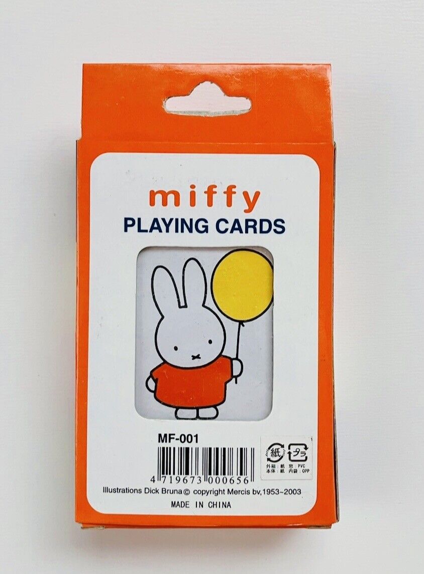 miffy Playing Cards Dick Bruna Orange Color New 2003 Rare