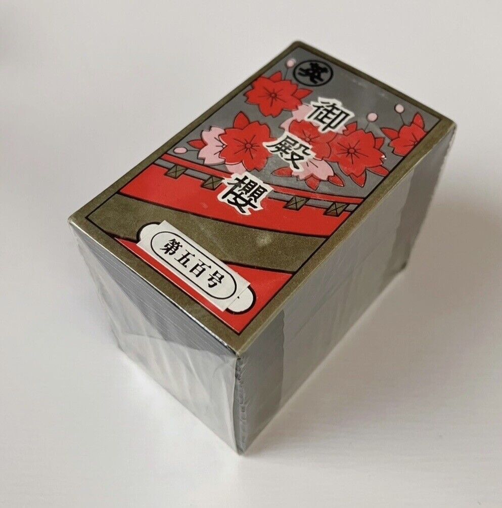 Vintage Hanafuda Gotensakura Black Japanese Playing Cards Made Before 1989 Rare