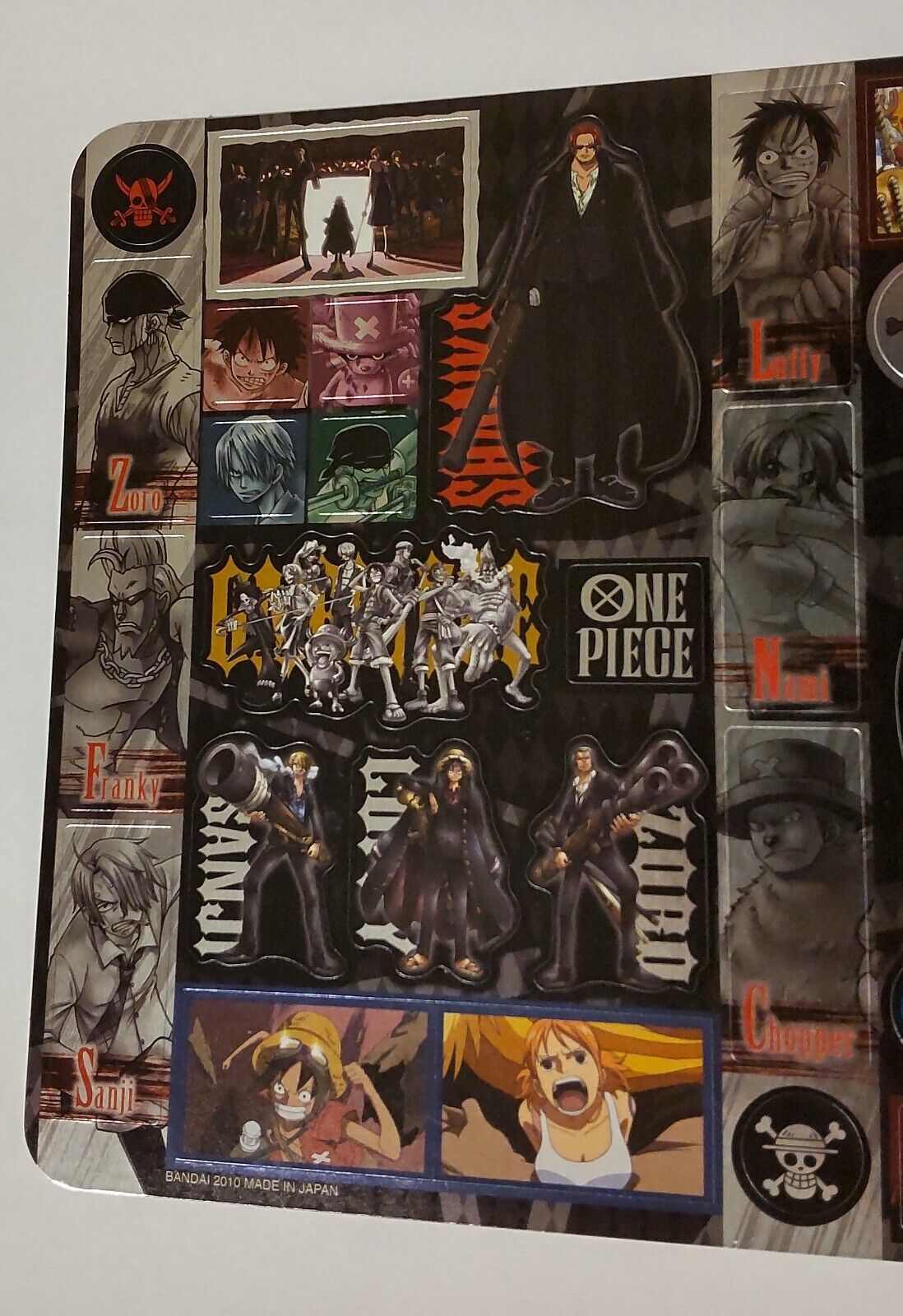 One Piece stickers sheet/big size/Memorial Metal Art 2010/SHANKS/Rare/from Japan