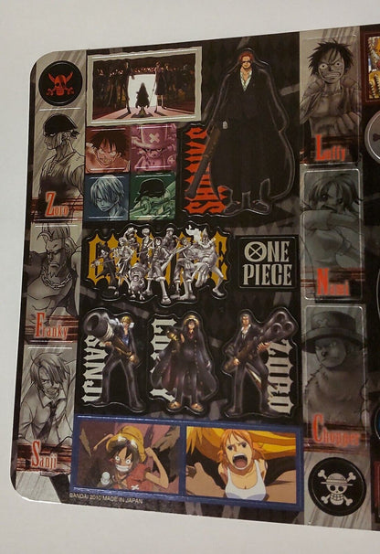 One Piece stickers sheet/big size/Memorial Metal Art 2010/SHANKS/Rare/from Japan