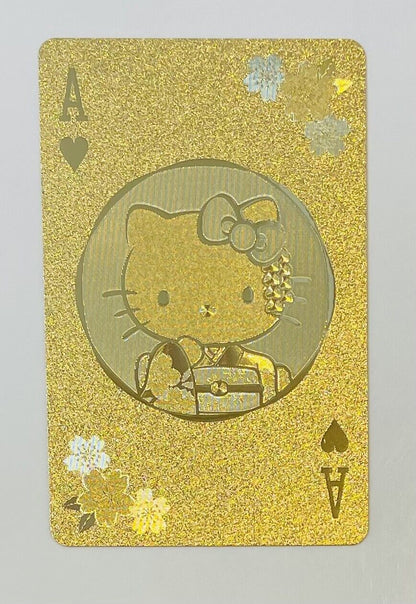 Hello Kitty Gold Playing Cards From Japan,Rare☆ 2016