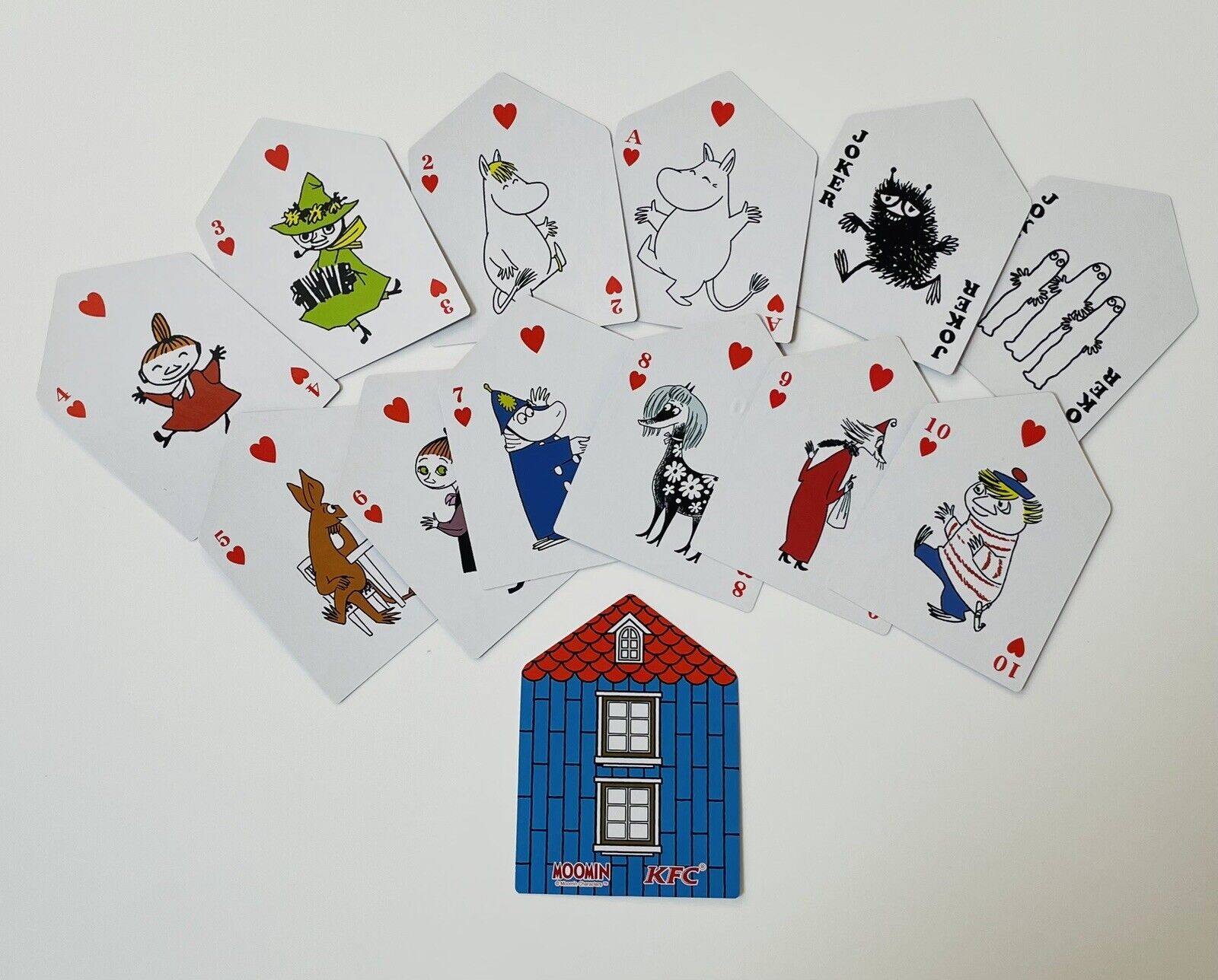 Moomin Playing Cards by KFC/Rare/House shaped/From Japan/New