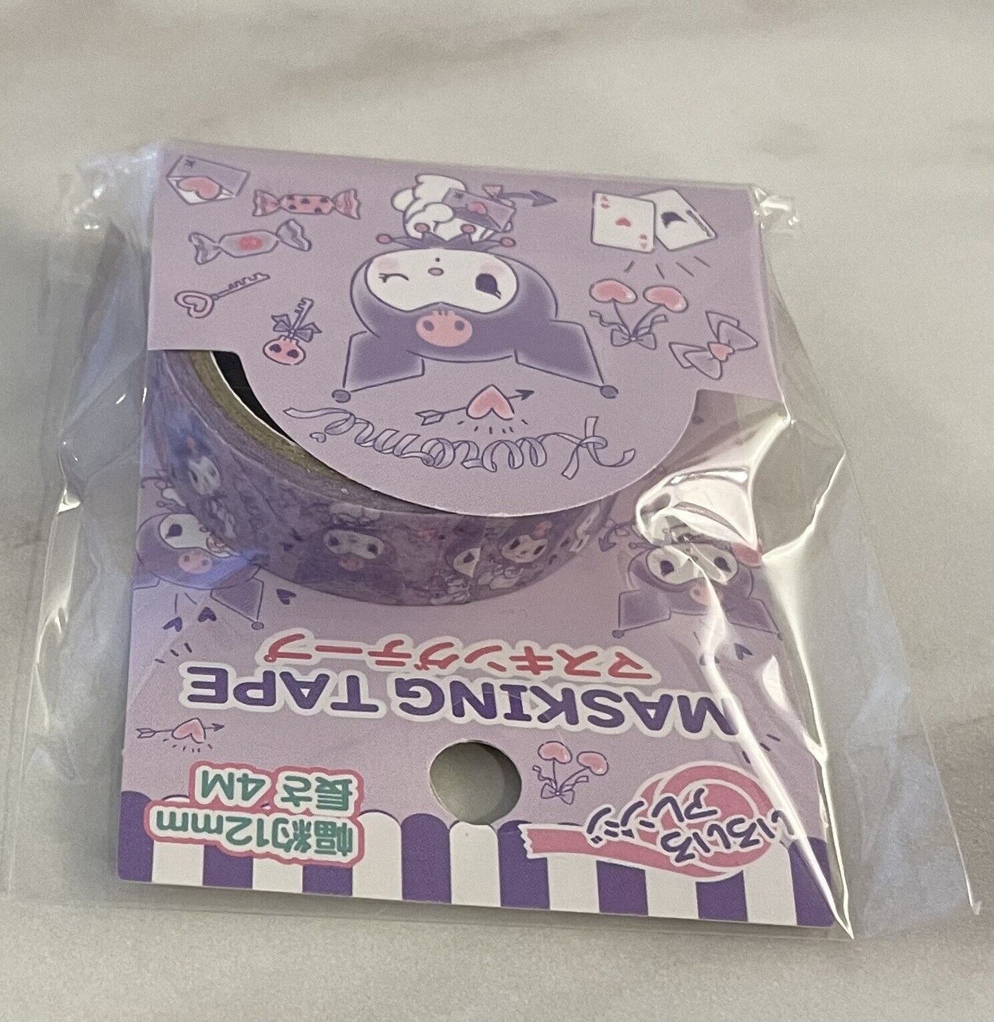 Sanrio My Melody and Kuromi Washi Tapes♡12mm×4m New Unsealed from Japan