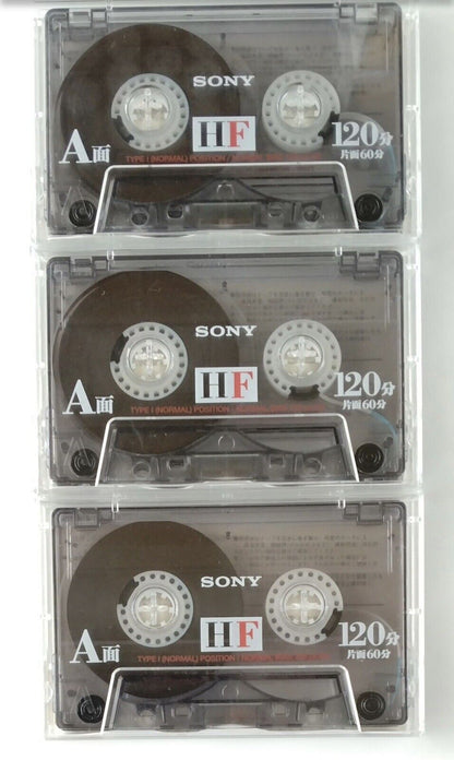 Sony Cassette Tape HF120 3 Pieces 3C-120HFA New Unsealed