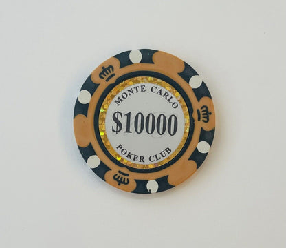 Monte Carlo Poker Chips 14Gram SAMPLE Set 10 Chips New