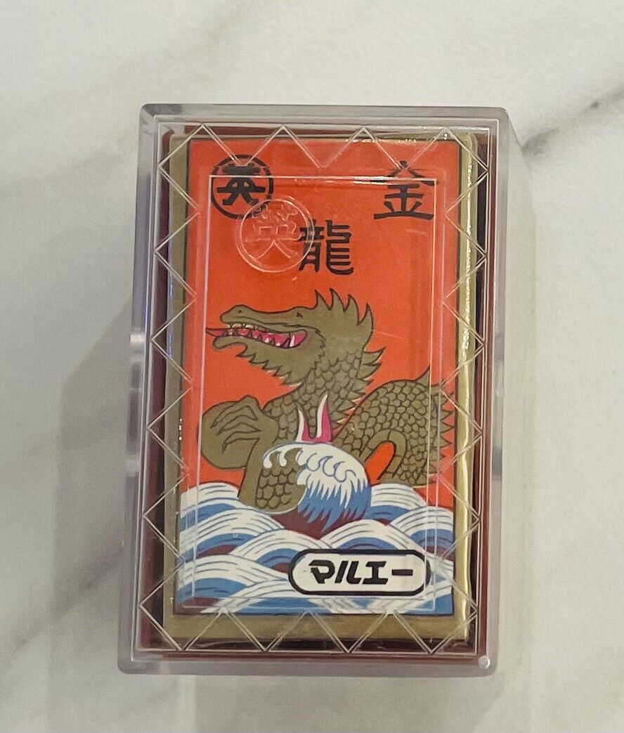 Vintage Hanafuda Red 金龍 golden dragon by マルエー marue Very Rare,made before 1989