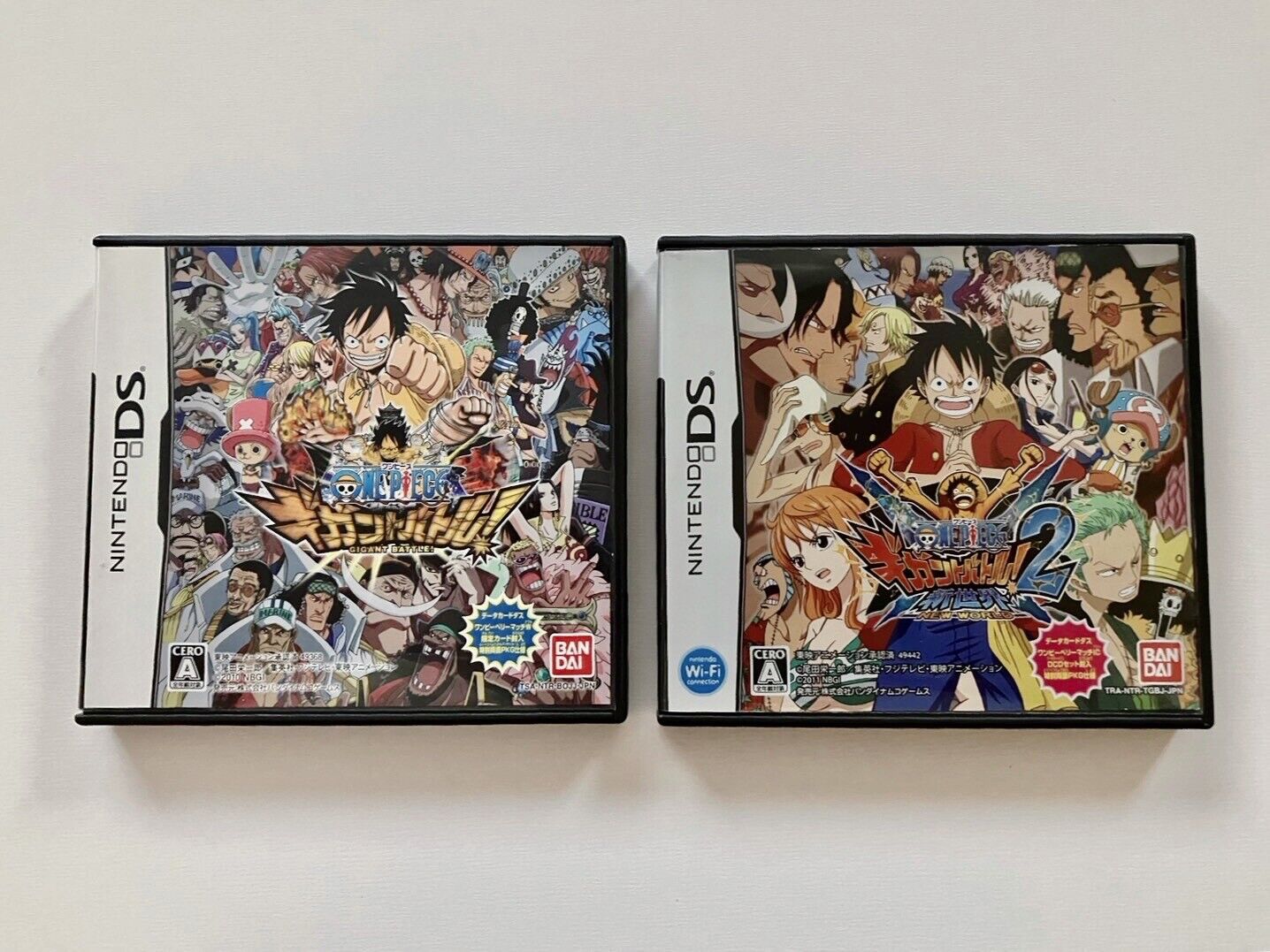 Nintendo Ds One Piece Gigant Battle ! Set of version 1 and 2 from Japan