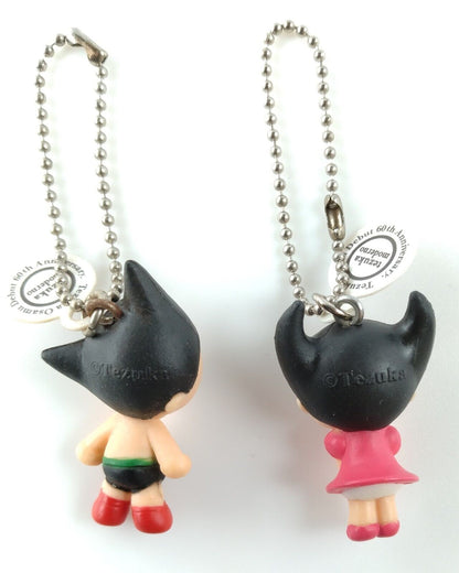 COCA COLA Atro Boy and URAN Keychain Mini Figure Set Osamu Tezuka 2006 Rare