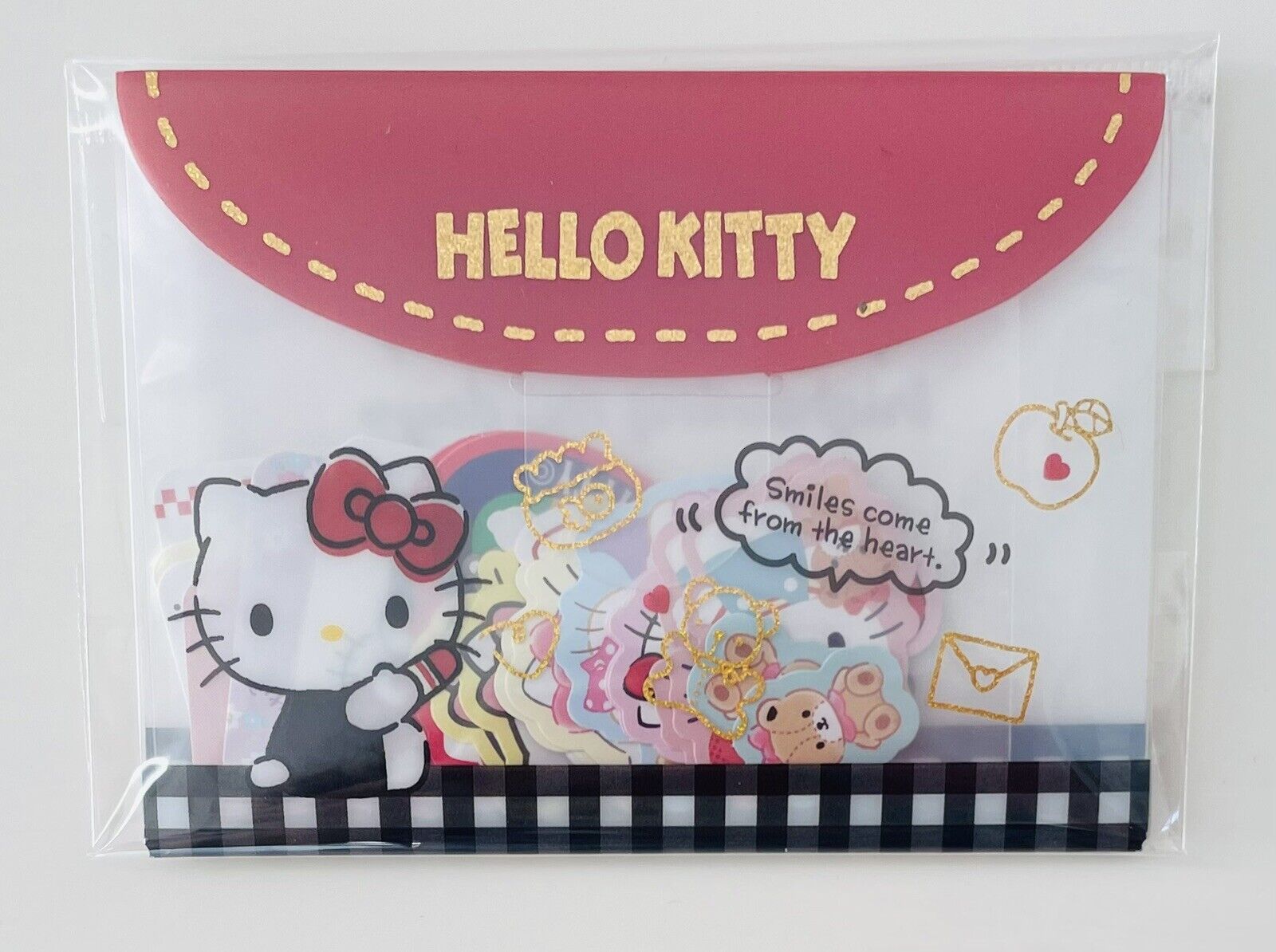 Hello Kitty stickers with cute card case♡40 pieces,20 kinds.new!2023