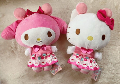 Sanrio Hello Kitty and My Melody Big Plush Set Happy Macaron Birthday