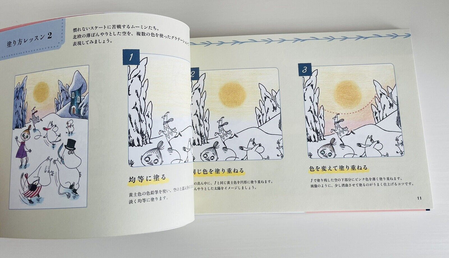 Moomin Postcard Book Coloring Book Japanese Edition