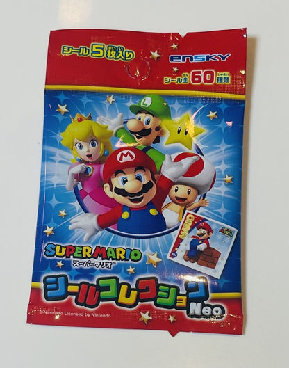 Super Mario Bros. stickers 5 Packs 25 Stickers New Sealed Packs Japan limited