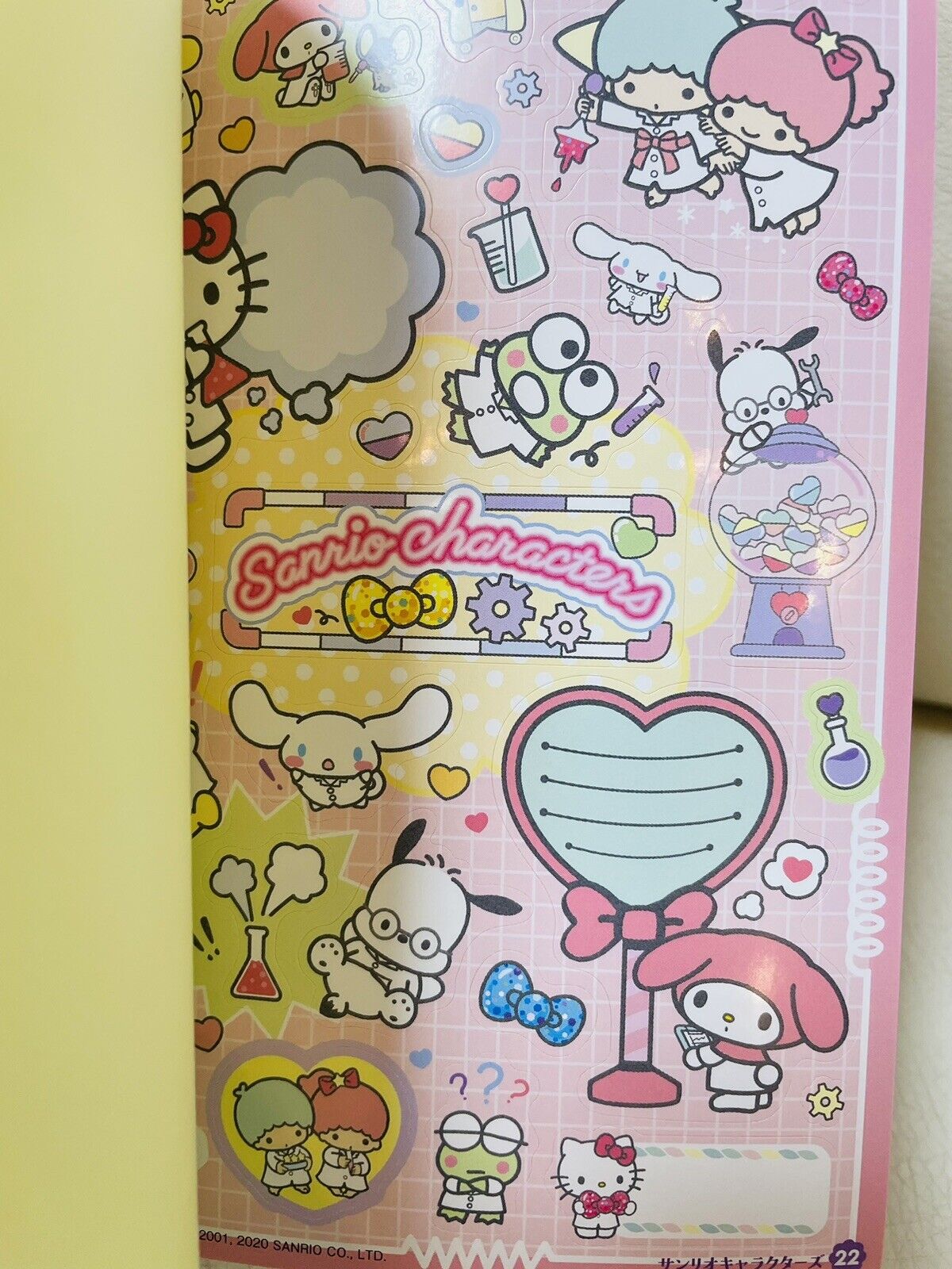 Sanrio Sticker Book 22 sheets of stickers. Sanrio popular characters from Japan