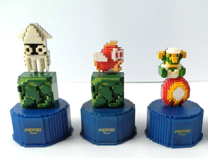 PEPSI Super Mario Bros. Dot Bottle Cap set of 3