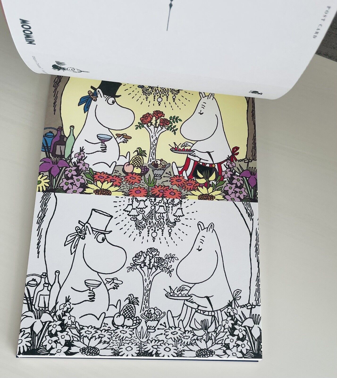 Moomin Postcard Book Coloring Book Japanese Edition