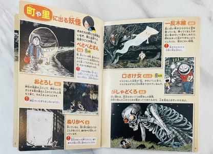 Yokai book by Shigeru Mizuki,Japanese mysterious ghost,demon,or monster.with AR