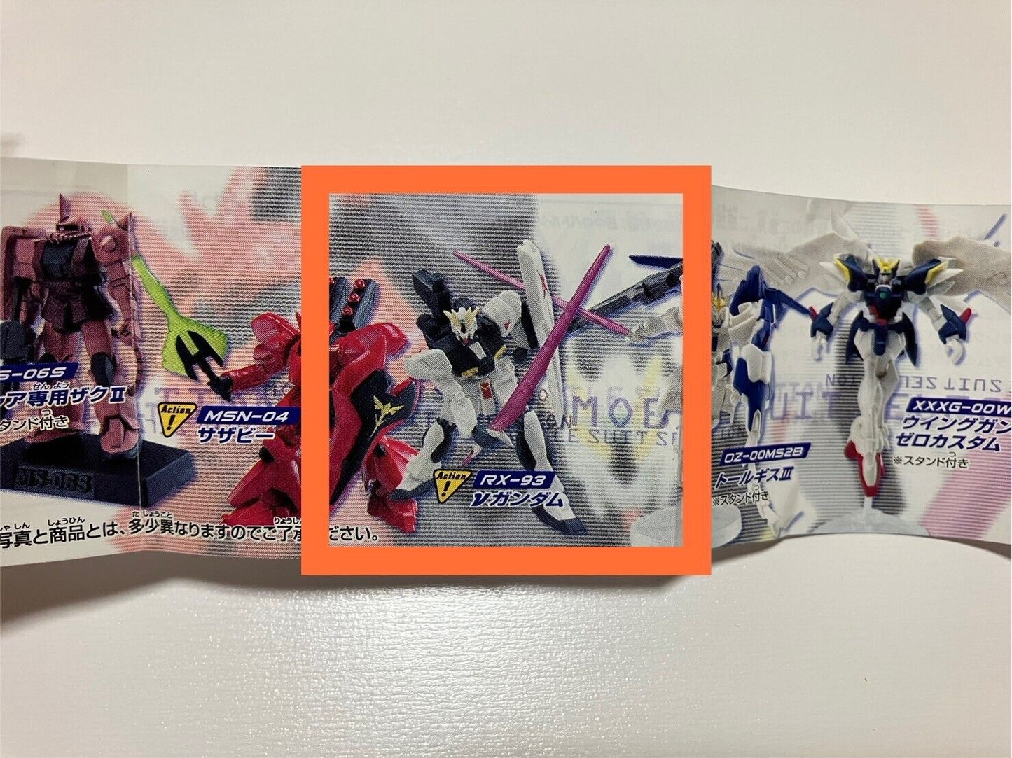 Gundam Figure Capsule Toy 3 Pieces MS Selection New in Vinyl Film