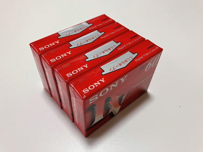 Sony mini DV tape cassette 60 minutes 4 pcs (DVM60) New Sealed