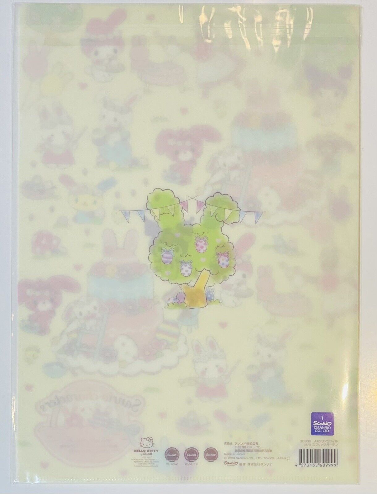 Sanrio characters A4 size folder,stickers,and My Melody and Kuromi Zip bags,new