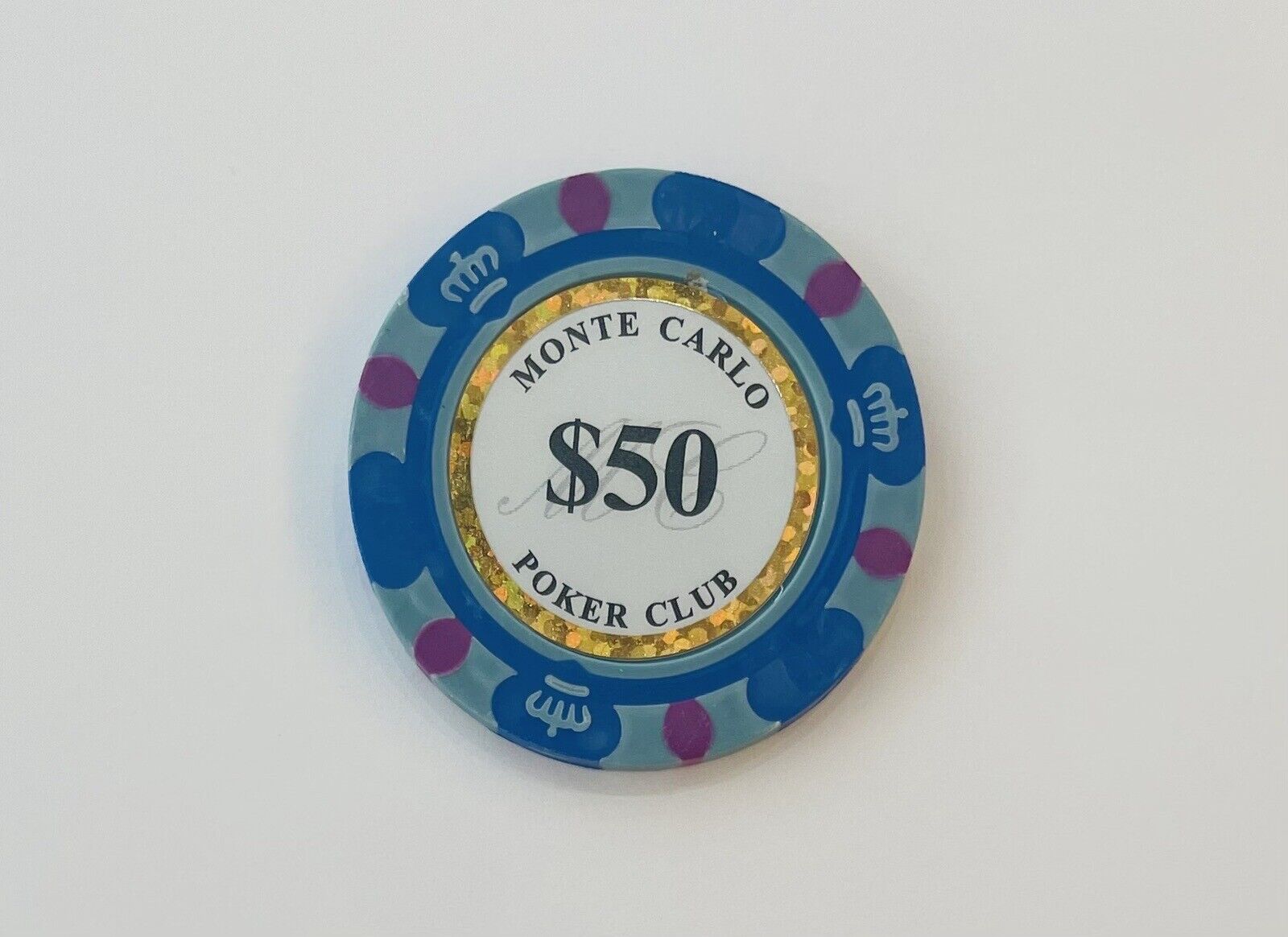 Monte Carlo Poker Chips 14Gram SAMPLE Set 10 Chips New